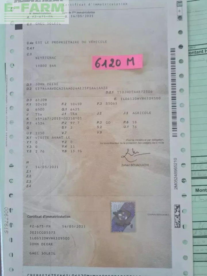 John Deere 6120 m autoquad - Traktor: bild 5 John Deere 6120 m autoquad - Traktor: bild 5