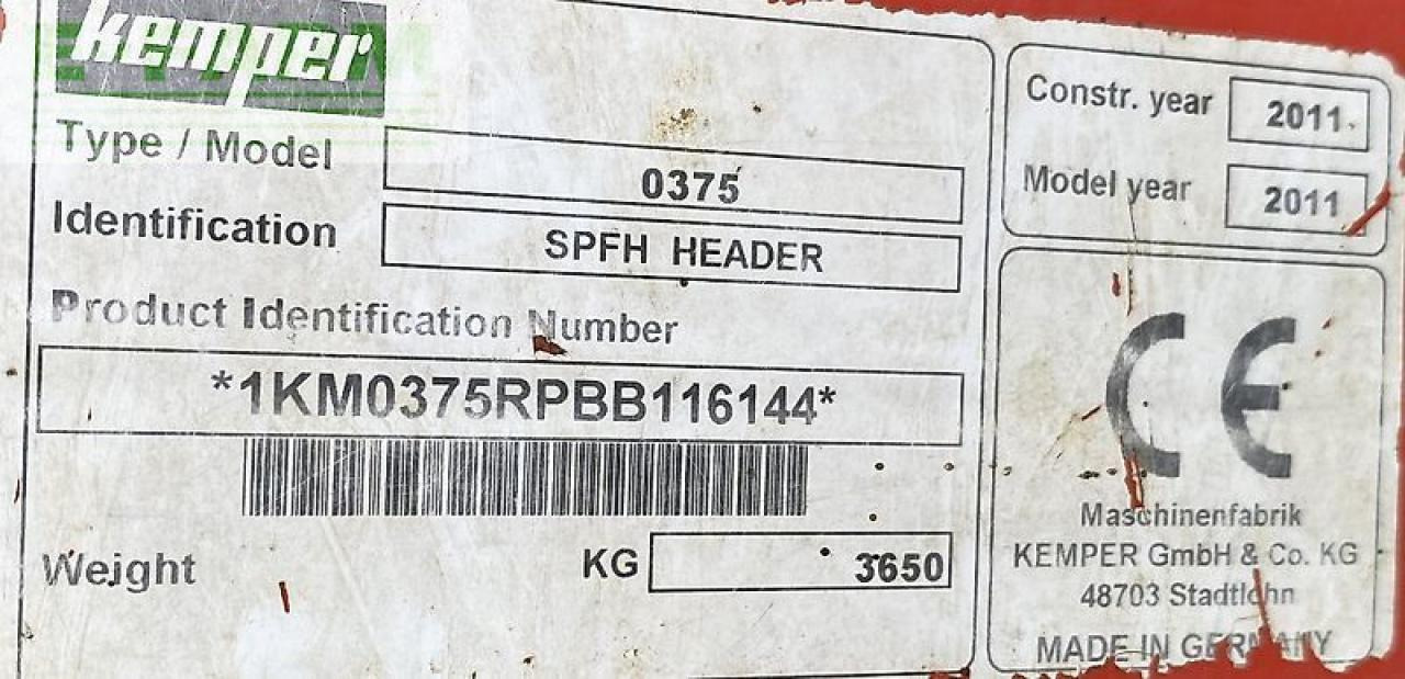 Kemper 375 maisvorsatz, voll funktionsfähig - Tillbehör för exakthack: bild 5 Kemper 375 maisvorsatz, voll funktionsfähig - Tillbehör för exakthack: bild 5