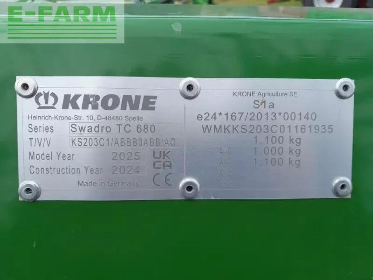 Krone swadro tc 680 - Hövändare: bild 3 Krone swadro tc 680 - Hövändare: bild 3