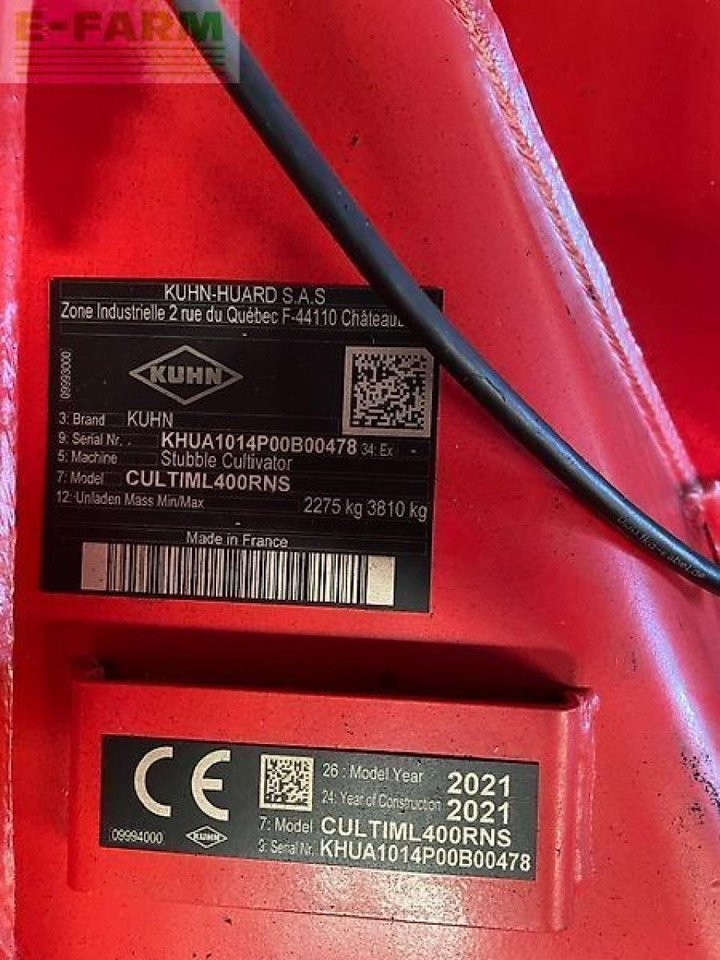Kuhn cultimer l400r - Kultivator: bild 2 Kuhn cultimer l400r - Kultivator: bild 2
