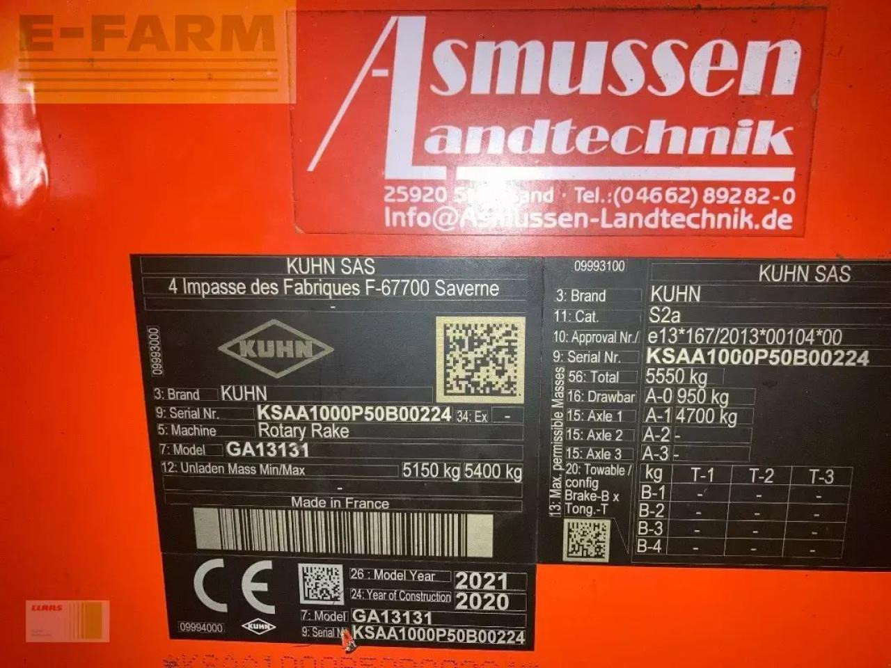 Kuhn ga 13131 - Hövändare: bild 2 Kuhn ga 13131 - Hövändare: bild 2