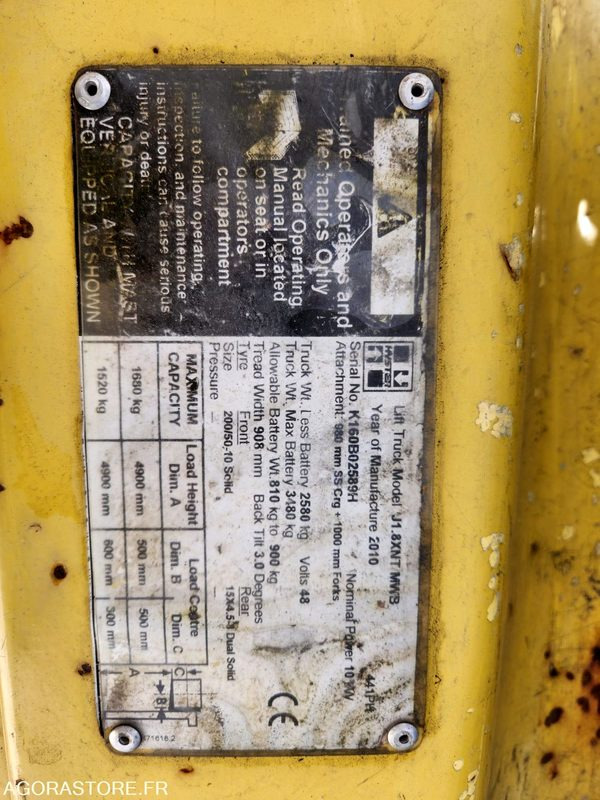 Chariot Hyster J1.8XNT - Entreprenadutrustning: bild 4 Chariot Hyster J1.8XNT - Entreprenadutrustning: bild 4