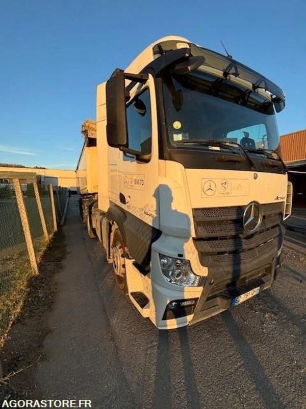 TRACTEUR 4X2 MERCEDES ACTROS 1845 2018 385 000 KM + BENNE ALUMINIUM SHMITZ 2016 - Dragbil: bild 5 TRACTEUR 4X2 MERCEDES ACTROS 1845 2018 385 000 KM + BENNE ALUMINIUM SHMITZ 2016 - Dragbil: bild 5