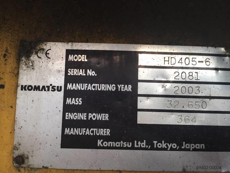 Komatsu HD405-6  - Terränggående truck: bild 5 Komatsu HD405-6  - Terränggående truck: bild 5