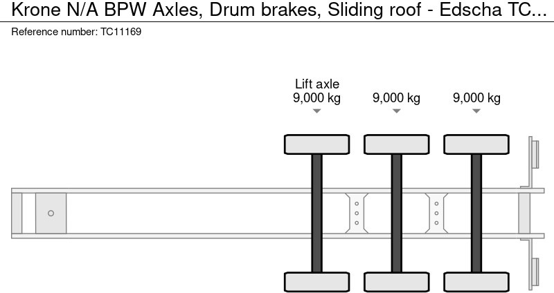 Krone N/A BPW Assen, Trommel remmen, Schuifdak - Edscha - Kapelltrailer: bild 3 Krone N/A BPW Assen, Trommel remmen, Schuifdak - Edscha - Kapelltrailer: bild 3