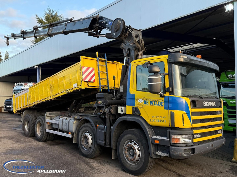Scania P124-420 8x4 Naafreductie, Bladgeveerd, Handgeschakeld, HIAB 322 E5 - Tippbil lastbil, Kranbil: bild 1 Scania P124-420 8x4 Naafreductie, Bladgeveerd, Handgeschakeld, HIAB 322 E5 - Tippbil lastbil, Kranbil: bild 1