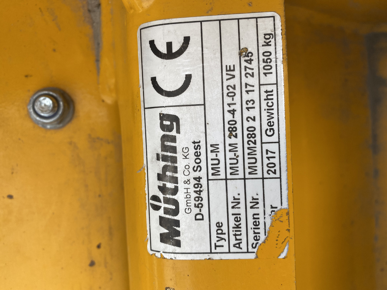 Müthing MU-M 280-41-02VE Vario - Slagklippare: bild 4 Müthing MU-M 280-41-02VE Vario - Slagklippare: bild 4