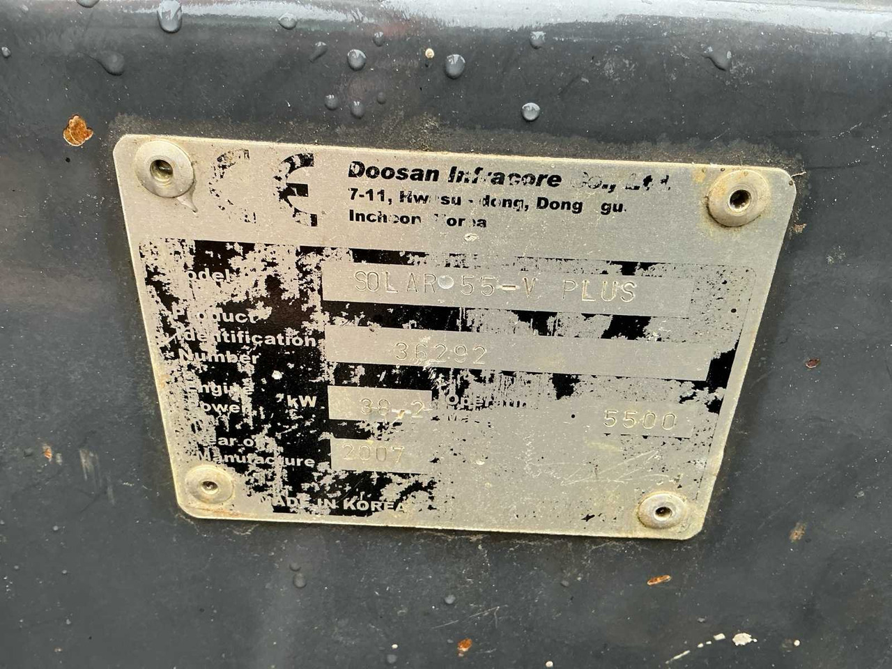 Grävmaskin 2007 DOOSAN SOLAR 55V MIDI EXCAVATOR: bild 40 Grävmaskin 2007 DOOSAN SOLAR 55V MIDI EXCAVATOR: bild 40