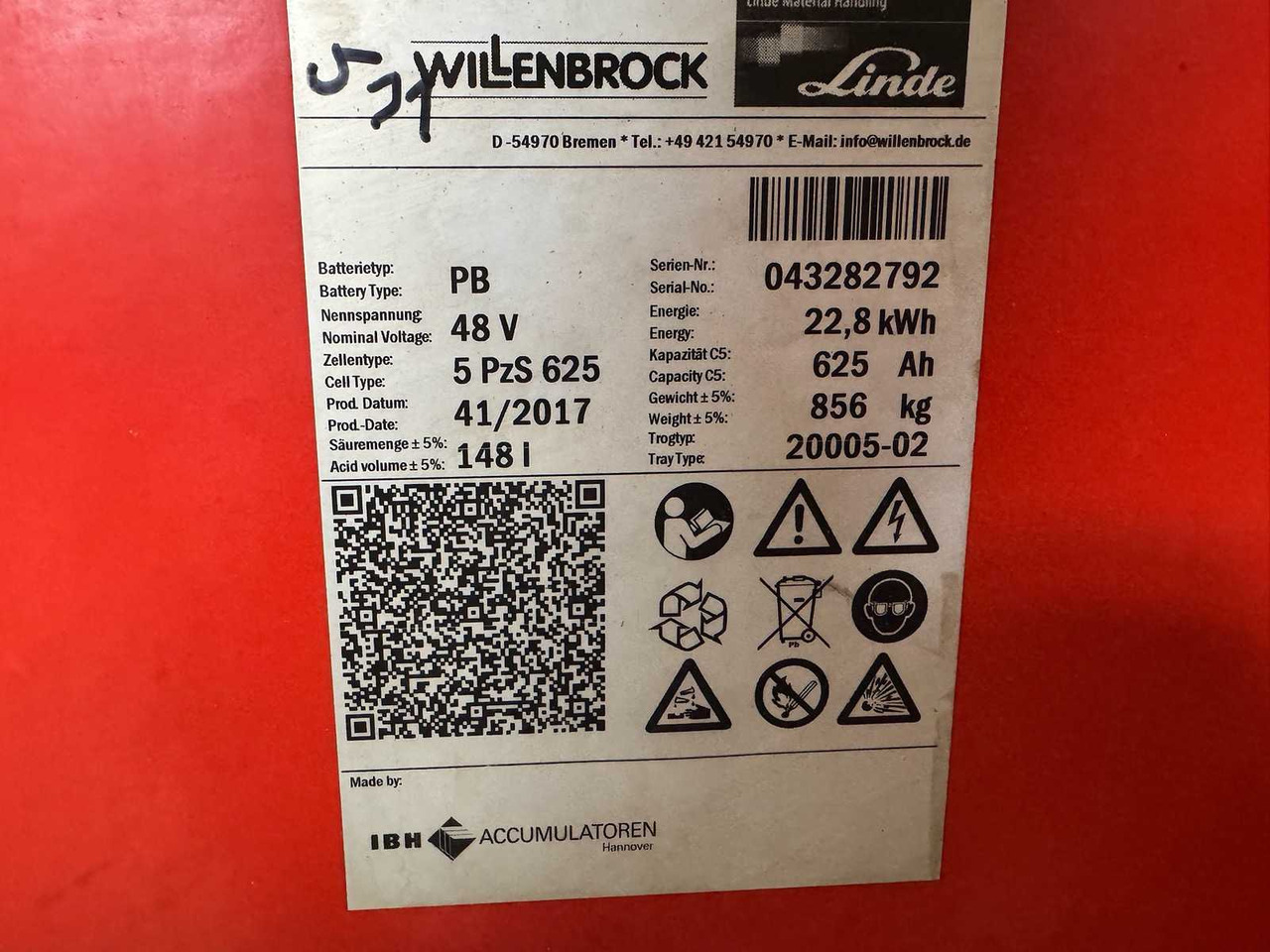 Motviktstruck 2017 SERVICE+UVV 11/2026 LINDE E16 1,600KG ELECTRIC FORKLIFT 5,866 HOURS: bild 23