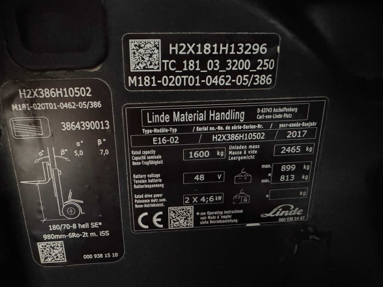 Motviktstruck 2017 SERVICE+UVV 11/2026 LINDE E16 1,600KG ELECTRIC FORKLIFT 5,866 HOURS: bild 26