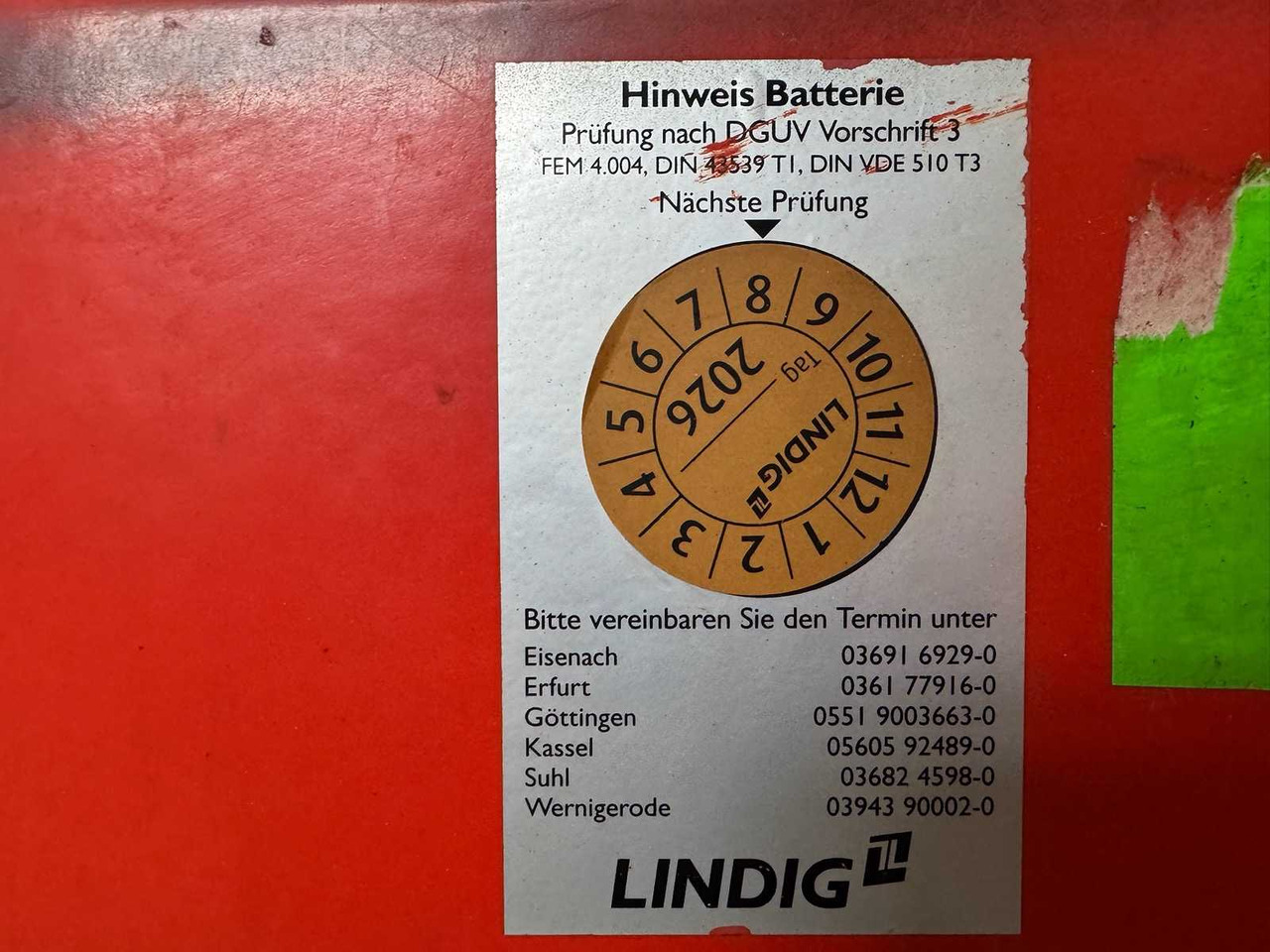 Motviktstruck 2017 SERVICE+UVV 11/2026 LINDE E16 1,600KG ELECTRIC FORKLIFT 5,866 HOURS: bild 22