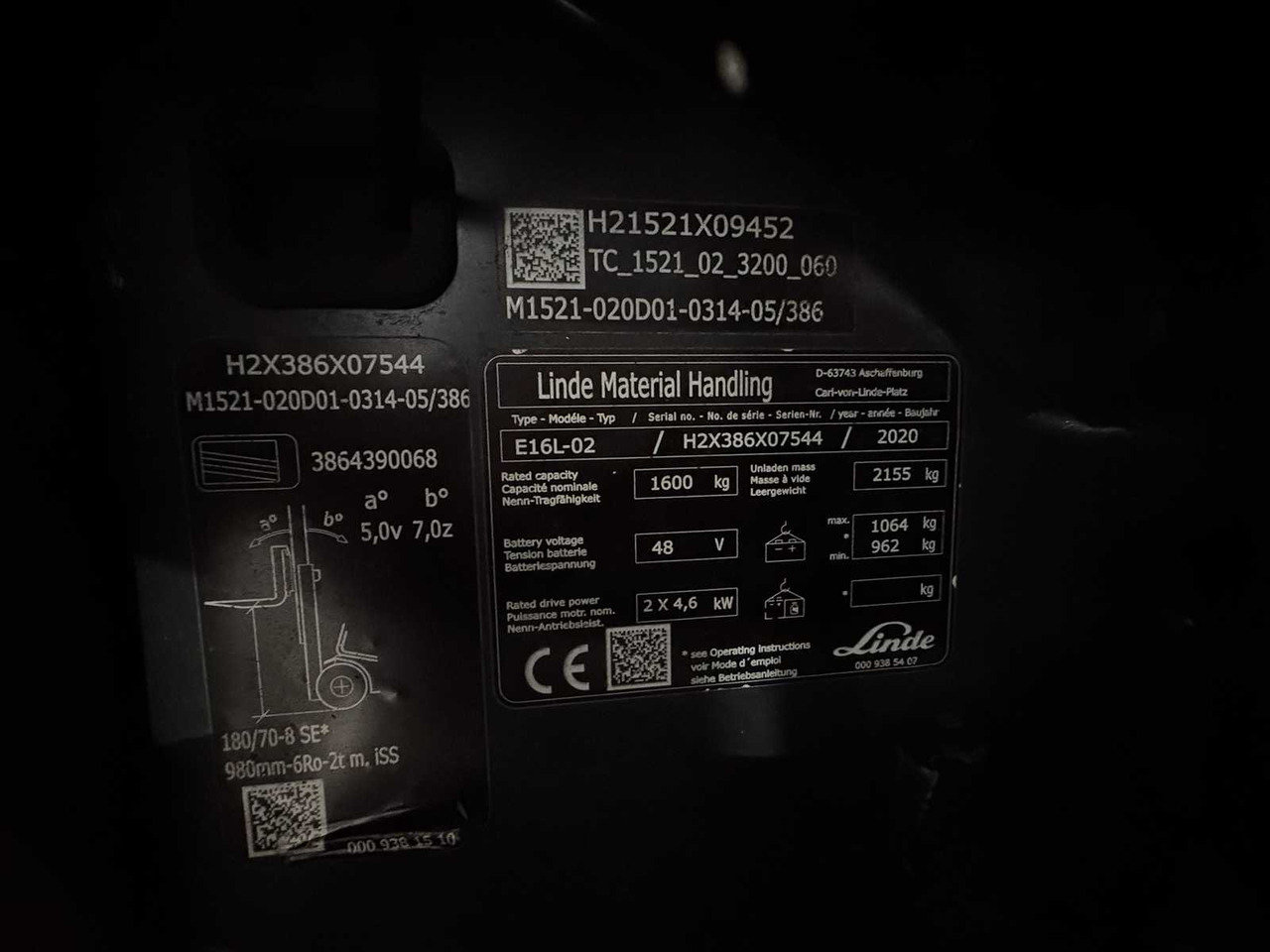 Motviktstruck 2020 SERVICE + UVV 11/2026 LINDE E16L 1,600KG 3RD + 4TH VALVE DUPLEX FREE LIFT ELECTRIC FORKLIFT 9,602 HOURS: bild 24