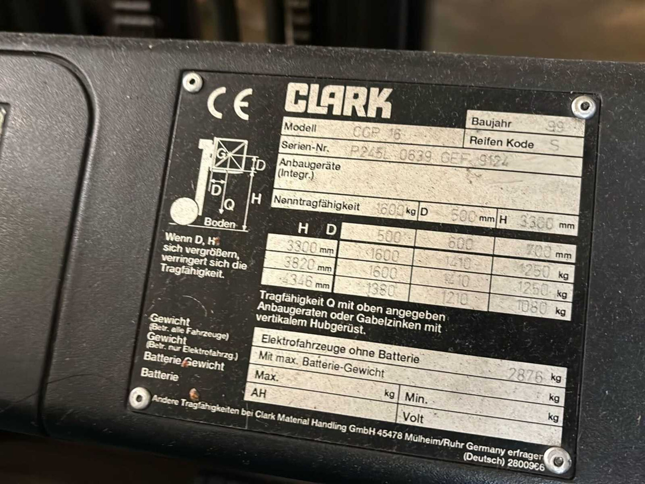 Motviktstruck CLARK - CGP 17 - LPG FORKLIFT: bild 18