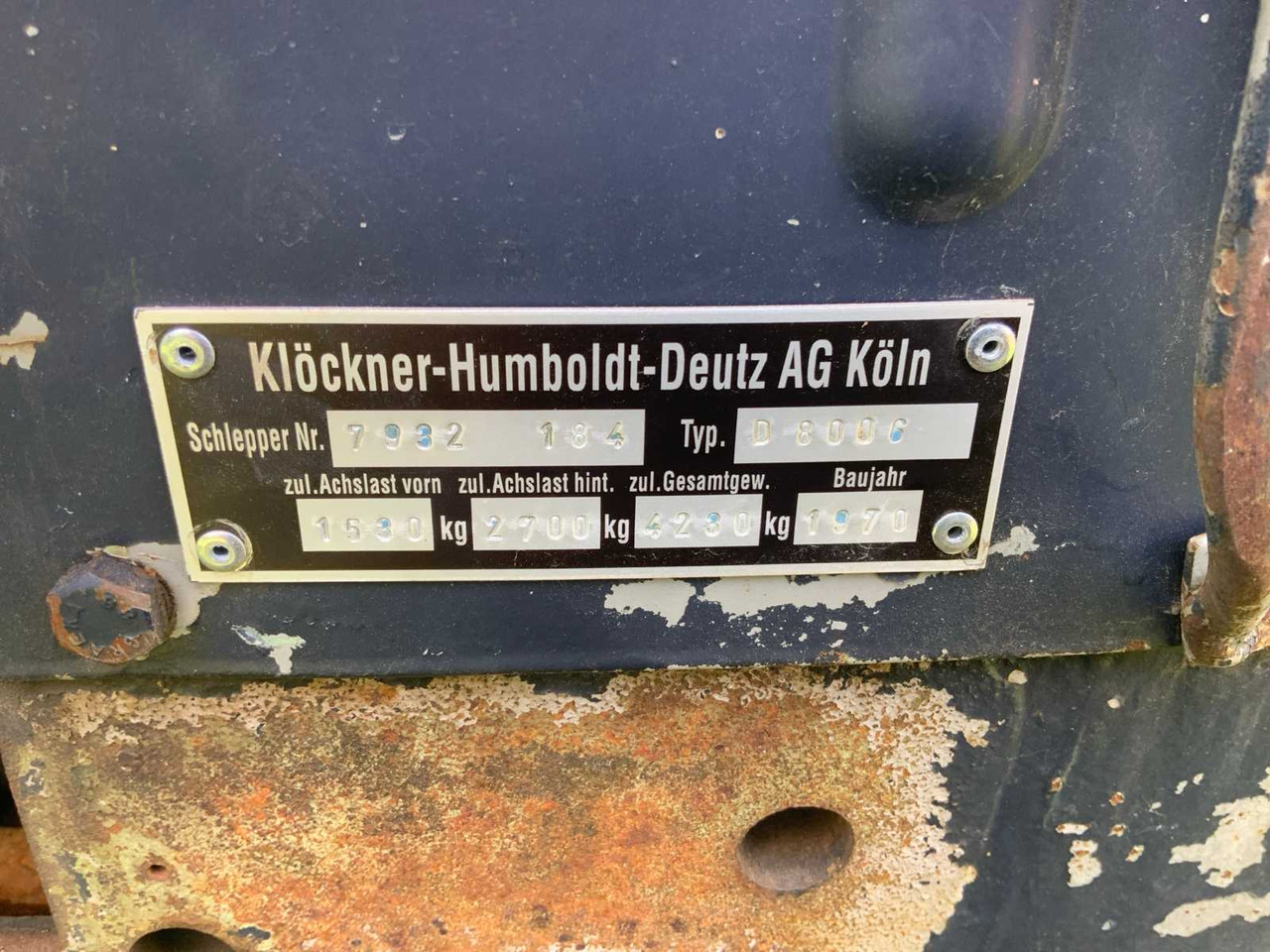 Traktor Deutz D8006: bild 18 Traktor Deutz D8006: bild 18