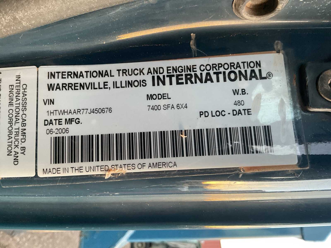 Lastbil 2006 INTERNATIONAL 7400 TIPPER: bild 19