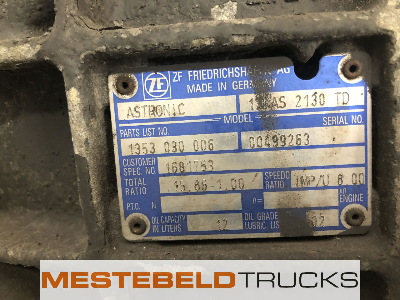 DAF Versnellingsbak 12 AS 2130 TD - Växellåda och reservdelar för Lastbil: bild 5 DAF Versnellingsbak 12 AS 2130 TD - Växellåda och reservdelar för Lastbil: bild 5