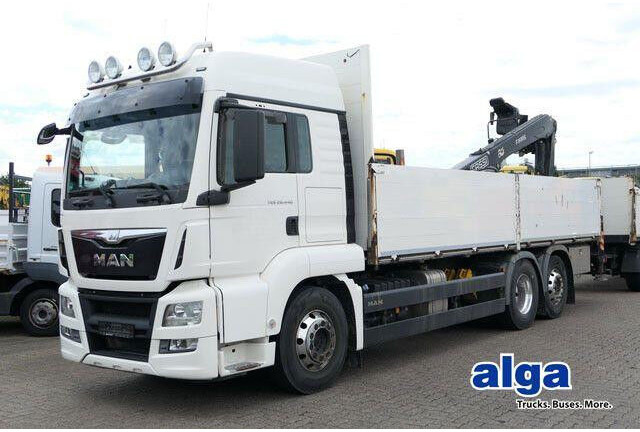 MAN 26.440 TGS LL 6x2, Kran Fassi F195AS.22, AHK, AC - Flakbil: bild 1 MAN 26.440 TGS LL 6x2, Kran Fassi F195AS.22, AHK, AC - Flakbil: bild 1
