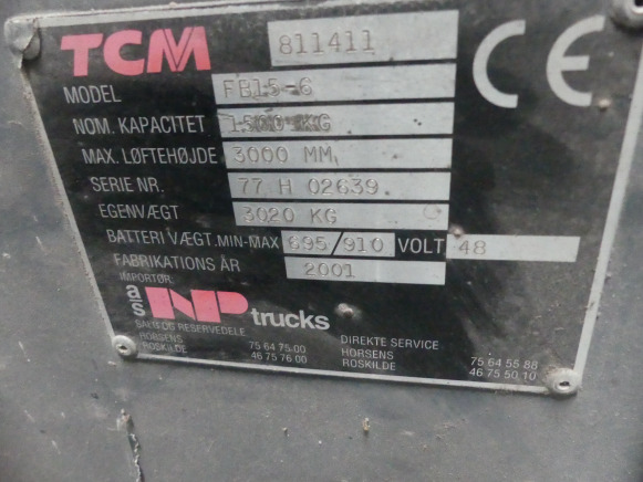 Chariot élévateur TCM FB15-6 - Eltruck: bild 5 Chariot élévateur TCM FB15-6 - Eltruck: bild 5