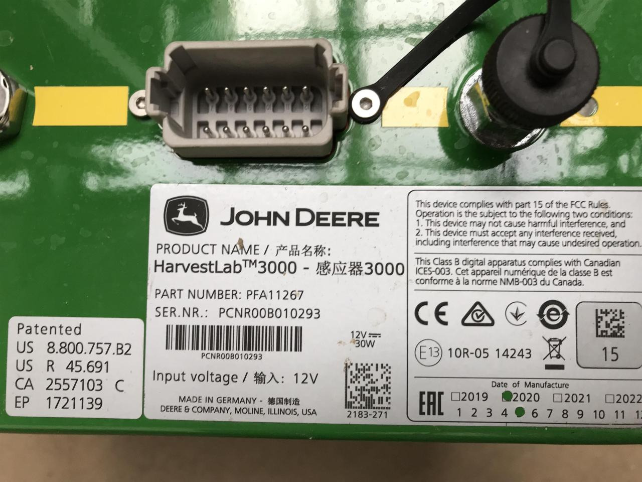 John Deere HarvestLab 3000 - Navigationssystem för Lantbruksmaskiner: bild 5 John Deere HarvestLab 3000 - Navigationssystem för Lantbruksmaskiner: bild 5