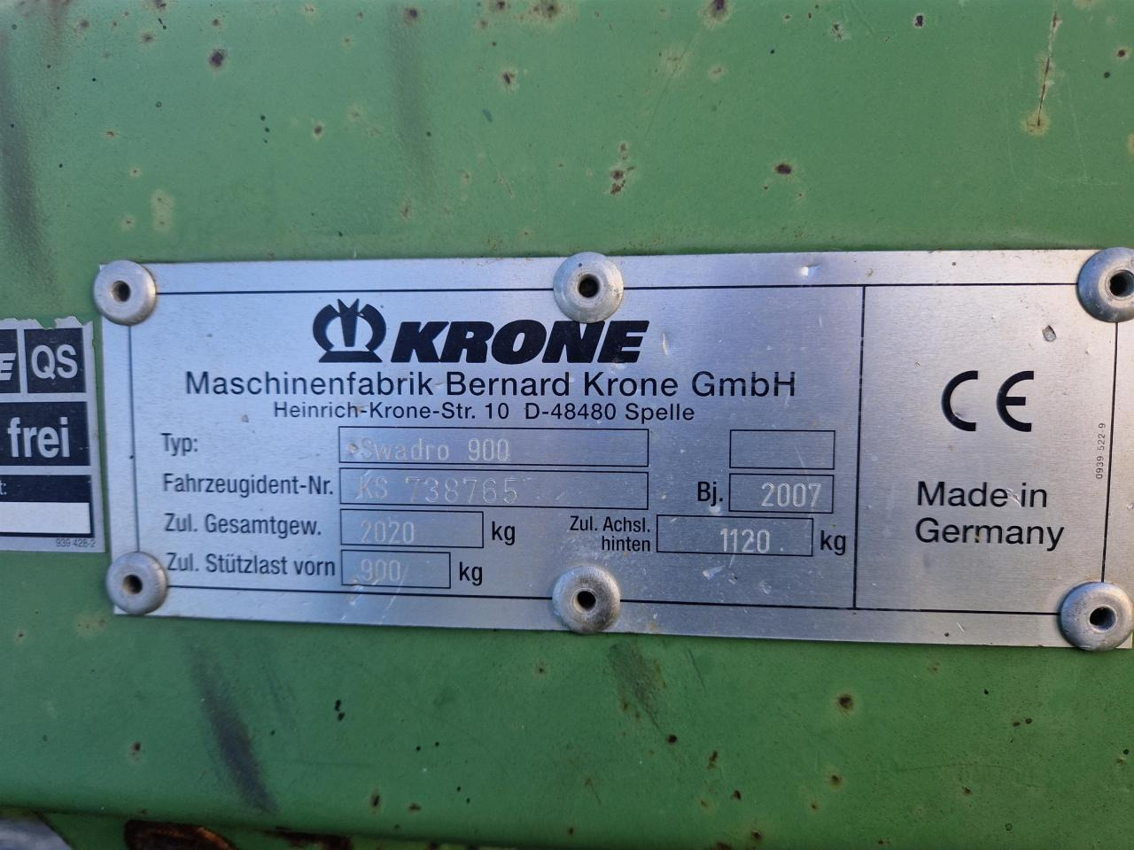 Krone Swadro 900 - Hövändare: bild 3 Krone Swadro 900 - Hövändare: bild 3