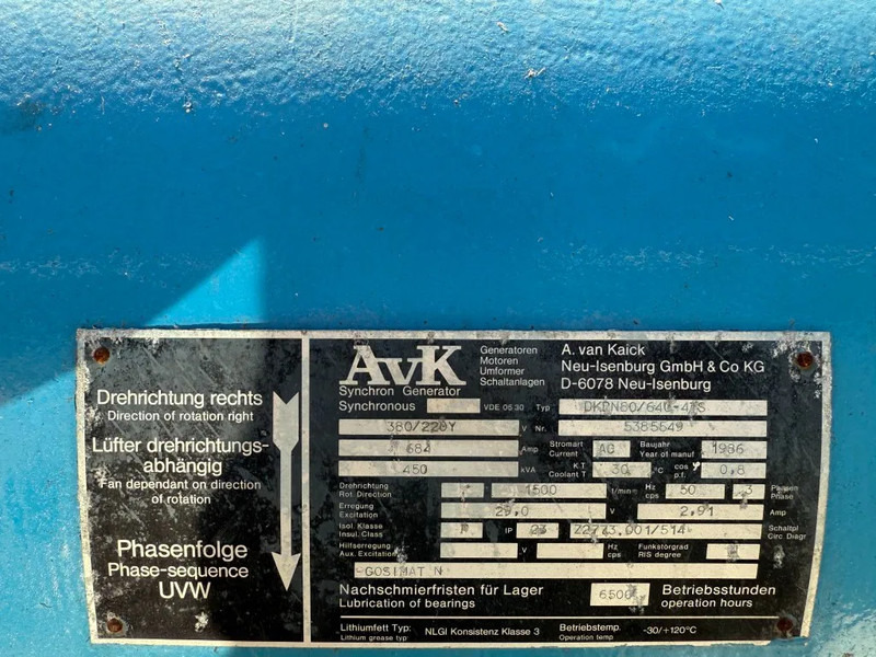 AVK 450 kVA generatordeel Alternator as New ! 196 hours - Elgenerator: bild 4 AVK 450 kVA generatordeel Alternator as New ! 196 hours - Elgenerator: bild 4