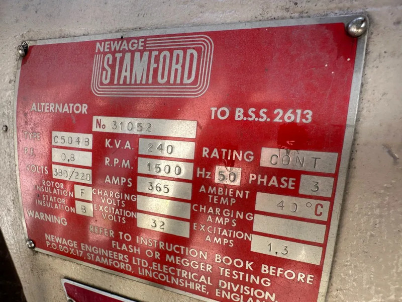 Elgenerator Cummins NTA 855 Stamford 240 kVA noodstroom generator 457 hours: bild 12