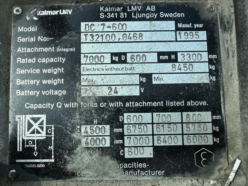 Kalmar DC 7-600 Perkins Diesel 7 ton Heftruck Roterende Stenenklem Layer Picker - Dieseltruck: bild 4 Kalmar DC 7-600 Perkins Diesel 7 ton Heftruck Roterende Stenenklem Layer Picker - Dieseltruck: bild 4