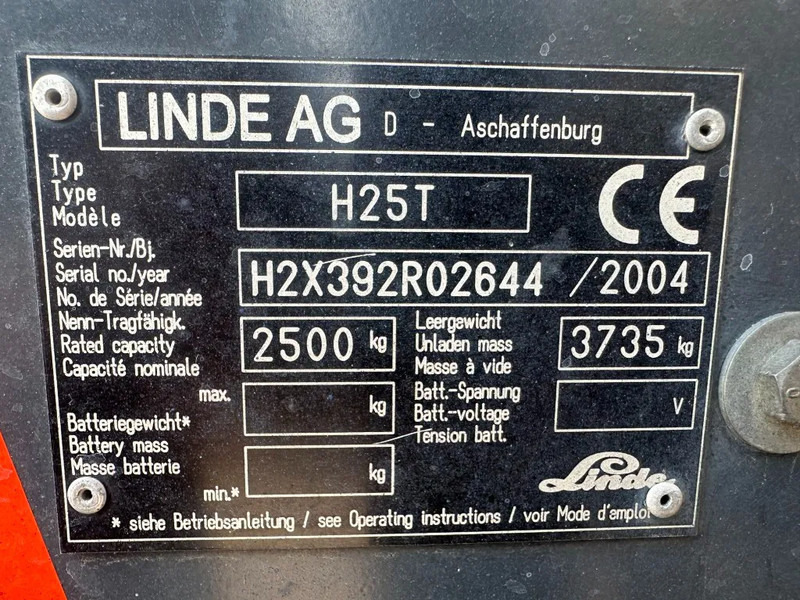 Linde H25T 2.5 ton Triplex Freelift Sideshift LPG Heftruck - Gasoltruck: bild 4 Linde H25T 2.5 ton Triplex Freelift Sideshift LPG Heftruck - Gasoltruck: bild 4
