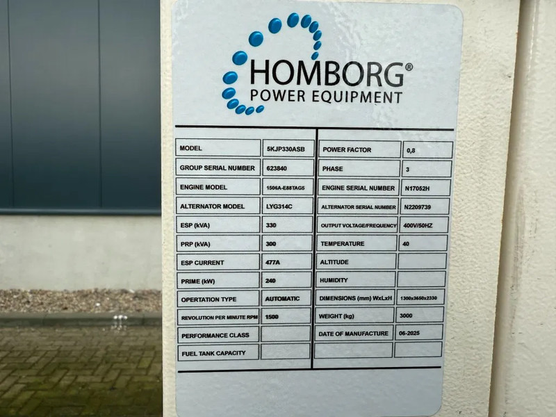 Perkins 1506A - E88TAG5 Silent 330 kVA Noodstroom generatorset aggregaat New ! - Elgenerator: bild 3 Perkins 1506A - E88TAG5 Silent 330 kVA Noodstroom generatorset aggregaat New ! - Elgenerator: bild 3