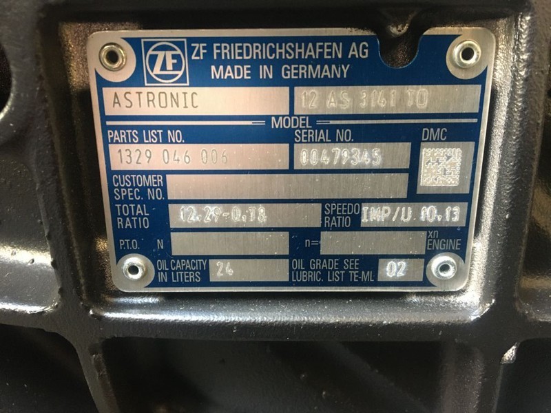 DAF Versnellingsbak ZF 12 AS 3141 TO 12,29 - 0,78 INTARDER - Växellåda för Lastbil: bild 3 DAF Versnellingsbak ZF 12 AS 3141 TO 12,29 - 0,78 INTARDER - Växellåda för Lastbil: bild 3