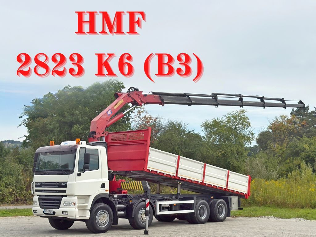 DAF CF 85.380 * HMF 2823 K6 (B3) + FUNK * 8x4 * TOP - Kranbil: bild 1 DAF CF 85.380 * HMF 2823 K6 (B3) + FUNK * 8x4 * TOP - Kranbil: bild 1