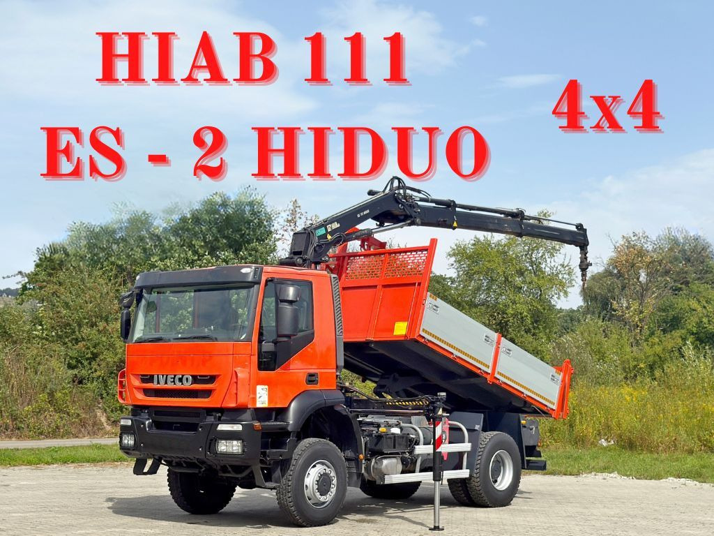 Iveco TRAKKER 190T36 * HIAB 111 ES-2 HIDUO * 4x4 * TOP - Tippbil lastbil, Kranbil: bild 1 Iveco TRAKKER 190T36 * HIAB 111 ES-2 HIDUO * 4x4 * TOP - Tippbil lastbil, Kranbil: bild 1