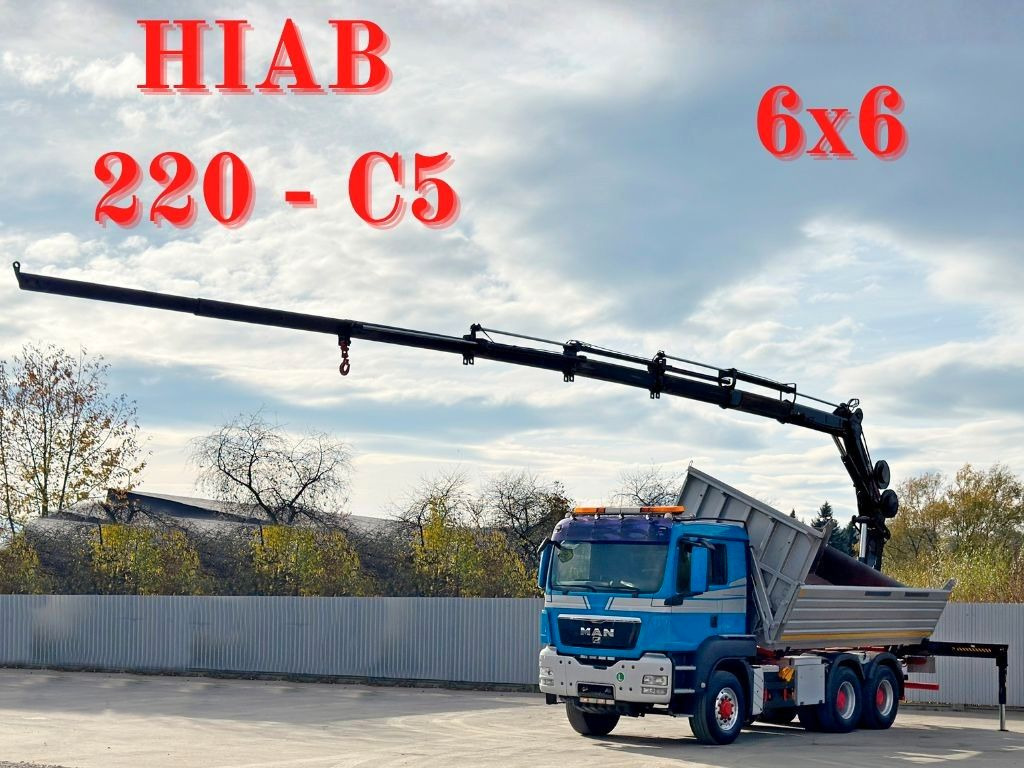 MAN TGS 26.480 * HIAB 220 - C5 + FUNK / 6x6 - Tippbil lastbil, Kranbil: bild 1 MAN TGS 26.480 * HIAB 220 - C5 + FUNK / 6x6 - Tippbil lastbil, Kranbil: bild 1