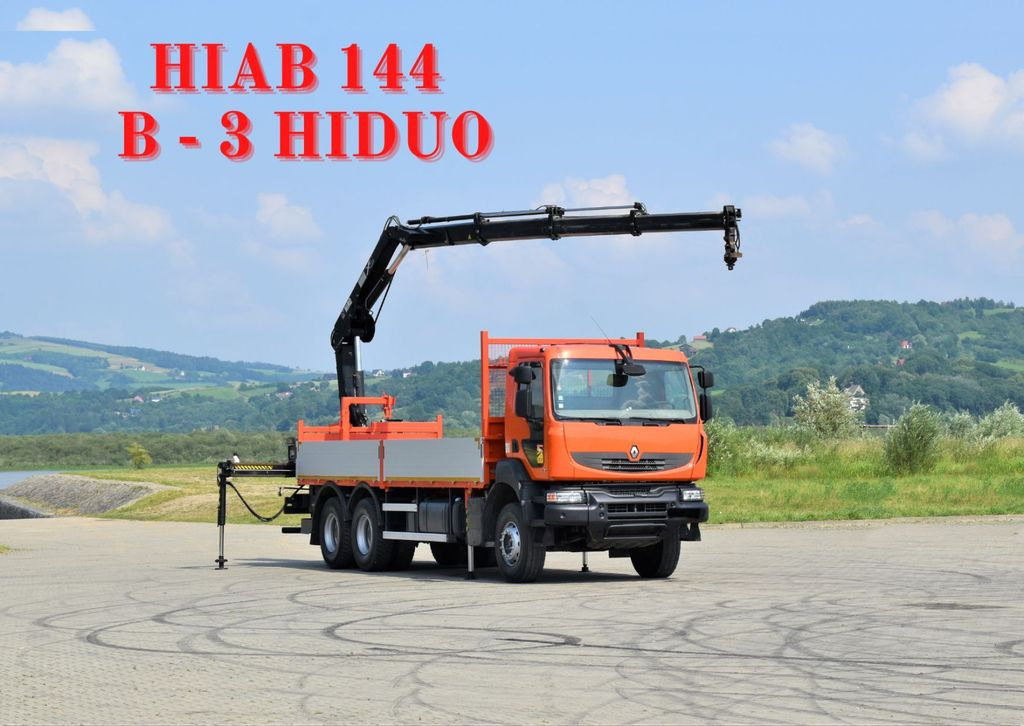 Renault KERAX 410 * HIAB 144 B-3 HIDUO / 6x4 * TOP Renault KERAX 410 * HIAB 144 B-3 HIDUO / 6x4 * TOP - Kranbil, Flakbil: bild 1 Renault KERAX 410 * HIAB 144 B-3 HIDUO / 6x4 * TOP Renault KERAX 410 * HIAB 144 B-3 HIDUO / 6x4 * TOP - Kranbil, Flakbil: bild 1