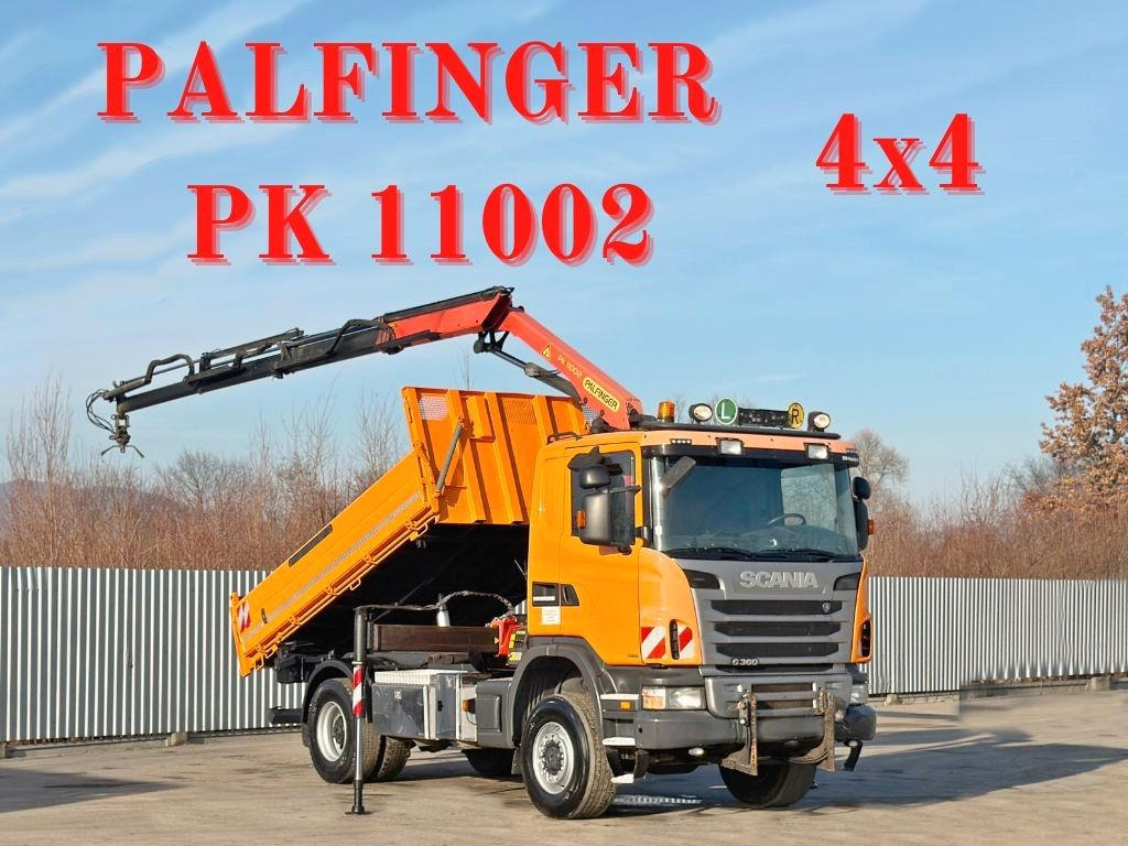 Scania G 360 * KIPPER 4,15m * PALFINGER PK 11002/ 4x4 - Kranbil: bild 1 Scania G 360 * KIPPER 4,15m * PALFINGER PK 11002/ 4x4 - Kranbil: bild 1