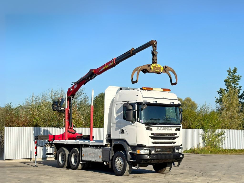 Scania G490* HOLZTRANSPORTER * PENZ 12Z8.70* 6x6 - Kranbil: bild 2 Scania G490* HOLZTRANSPORTER * PENZ 12Z8.70* 6x6 - Kranbil: bild 2