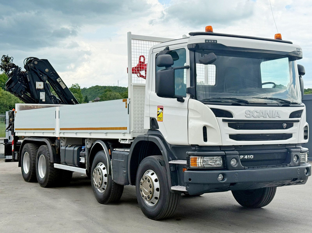 Scania P 410*PLATFORM 7,00m*HIAB 244 E-5 HIPRO+FUNK/8x4 Scania P 410*PRITSCHE 7,00m*HIAB 244 E-5 HIPRO+FUNK/8x4 - Kranbil, Flakbil: bild 3 Scania P 410*PLATFORM 7,00m*HIAB 244 E-5 HIPRO+FUNK/8x4 Scania P 410*PRITSCHE 7,00m*HIAB 244 E-5 HIPRO+FUNK/8x4 - Kranbil, Flakbil: bild 3