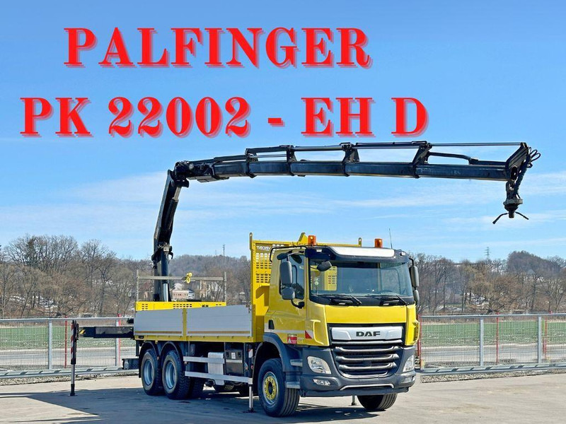 DAF CF 450 * PK 22002 - EH D + FUNK * 6x4 * TOP - Flakbil, Kranbil: bild 1 DAF CF 450 * PK 22002 - EH D + FUNK * 6x4 * TOP - Flakbil, Kranbil: bild 1