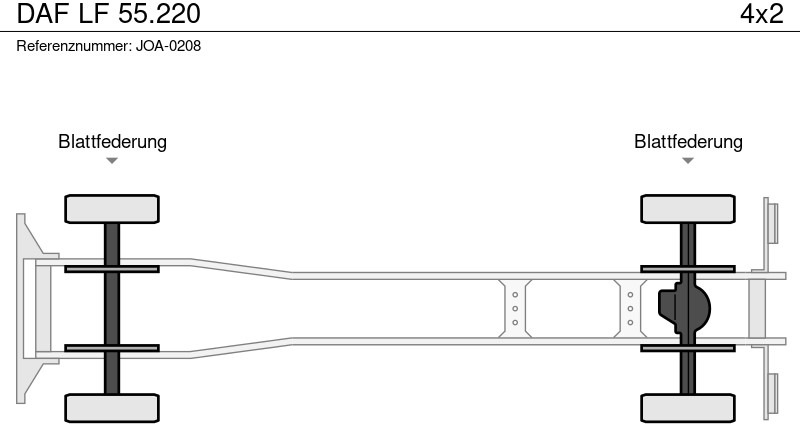 DAF LF 55.220 - Flakbil, Kranbil: bild 2 DAF LF 55.220 - Flakbil, Kranbil: bild 2