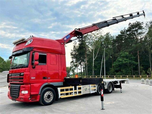 DAF XF 105 6x2 HMF 4020 EURO 5 KRAN CRANE - Flakbil, Kranbil: bild 1 DAF XF 105 6x2 HMF 4020 EURO 5 KRAN CRANE - Flakbil, Kranbil: bild 1