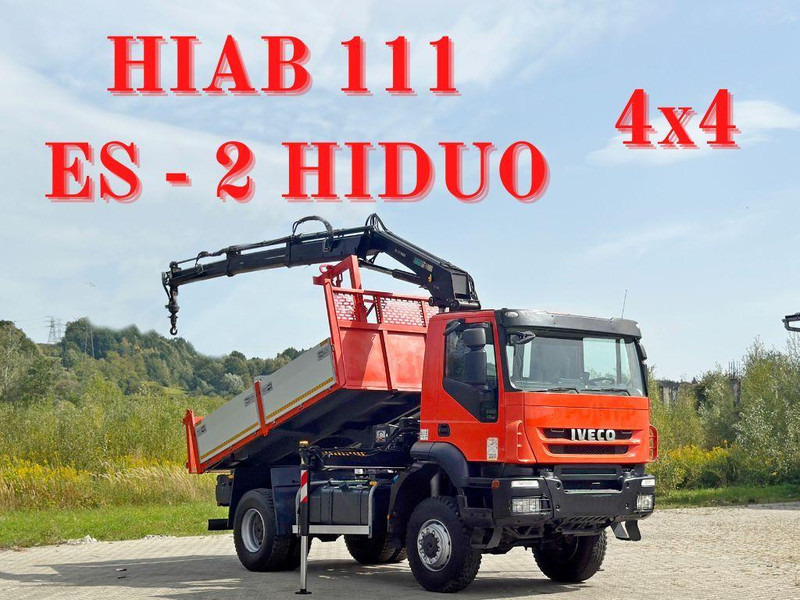 Iveco TRAKKER 190T36 * HIAB 111 ES-2 HIDUO * 4x4 * TOP - Tippbil lastbil, Kranbil: bild 1 Iveco TRAKKER 190T36 * HIAB 111 ES-2 HIDUO * 4x4 * TOP - Tippbil lastbil, Kranbil: bild 1