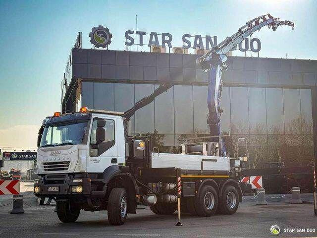 Iveco TRAKKER 450 6x6 PM41S FLY JIB Crane Kipper - Flakbil, Kranbil: bild 1 Iveco TRAKKER 450 6x6 PM41S FLY JIB Crane Kipper - Flakbil, Kranbil: bild 1
