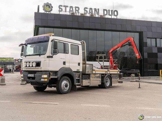 MAN TGM 13.290 4x4 BI FASSI F40B22 Crane Camper - Flakbil, Kranbil: bild 1 MAN TGM 13.290 4x4 BI FASSI F40B22 Crane Camper - Flakbil, Kranbil: bild 1
