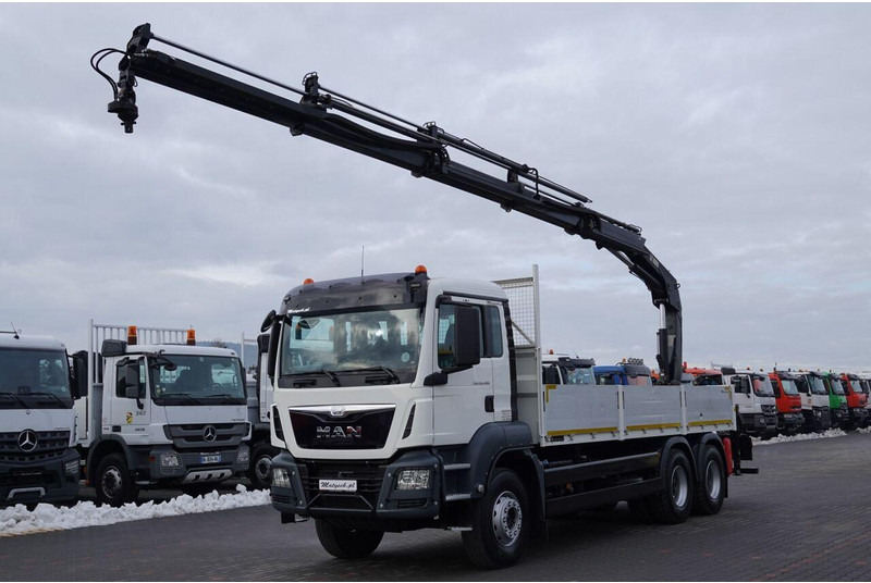MAN TGS 26.400 / 6x4 / SKRZYNIOWY - 6,5M / HDS HIAB 188 4xwysów 13 M - Flakbil, Kranbil: bild 1 MAN TGS 26.400 / 6x4 / SKRZYNIOWY - 6,5M / HDS HIAB 188 4xwysów 13 M - Flakbil, Kranbil: bild 1