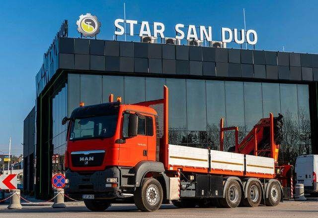 MAN TGS 35.400 PALFINGER PK 44002 WINCH TRIDEM KRAN - Flakbil, Kranbil: bild 3 MAN TGS 35.400 PALFINGER PK 44002 WINCH TRIDEM KRAN - Flakbil, Kranbil: bild 3