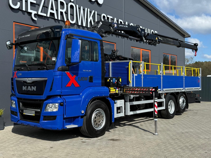 MAN TGS TGX 26.360 / E6 / 143tys km !!! skrzynia + żuraw HMF / manua - Flakbil, Kranbil: bild 1 MAN TGS TGX 26.360 / E6 / 143tys km !!! skrzynia + żuraw HMF / manua - Flakbil, Kranbil: bild 1