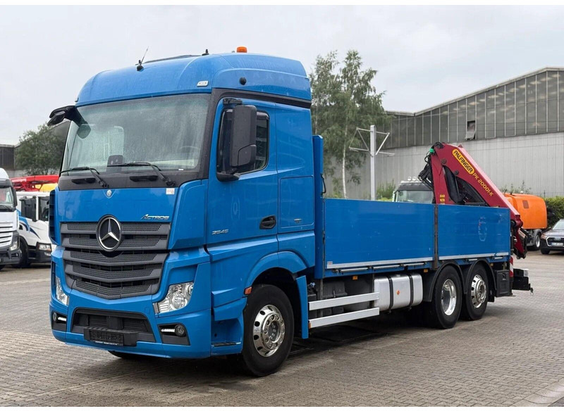 Mercedes-Benz Actros 2545 - Flatbed + crane 6x2 - Flakbil, Kranbil: bild 1 Mercedes-Benz Actros 2545 - Flatbed + crane 6x2 - Flakbil, Kranbil: bild 1