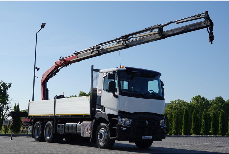 Renault C 380 / 6X4 / SKRZYNIOWY 6.4 M / + HDS FASSI F175A / MAX UDŹWIG - Flakbil, Kranbil: bild 2 Renault C 380 / 6X4 / SKRZYNIOWY 6.4 M / + HDS FASSI F175A / MAX UDŹWIG - Flakbil, Kranbil: bild 2