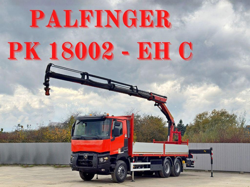 Renault C430 * PALFINGER PK 18002 - EHC + FUNK/ 6x4 - Flakbil, Kranbil: bild 1 Renault C430 * PALFINGER PK 18002 - EHC + FUNK/ 6x4 - Flakbil, Kranbil: bild 1