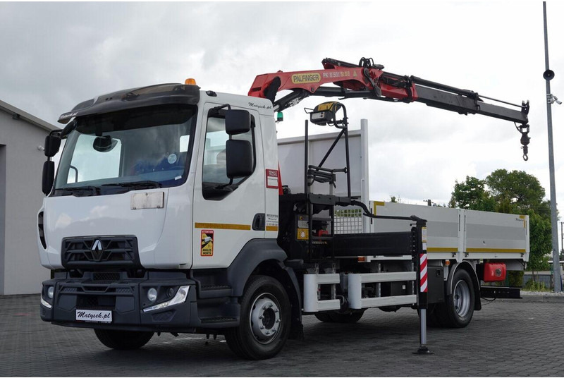 Renault D 210/ 4X2 / SKRZYNIOWY 5 M + HDS PALFINGER PK 8.501 SLD A / UD - Flakbil, Kranbil: bild 1 Renault D 210/ 4X2 / SKRZYNIOWY 5 M + HDS PALFINGER PK 8.501 SLD A / UD - Flakbil, Kranbil: bild 1